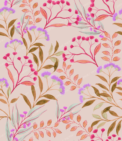 Hand Paint Botanical Floral Repeat