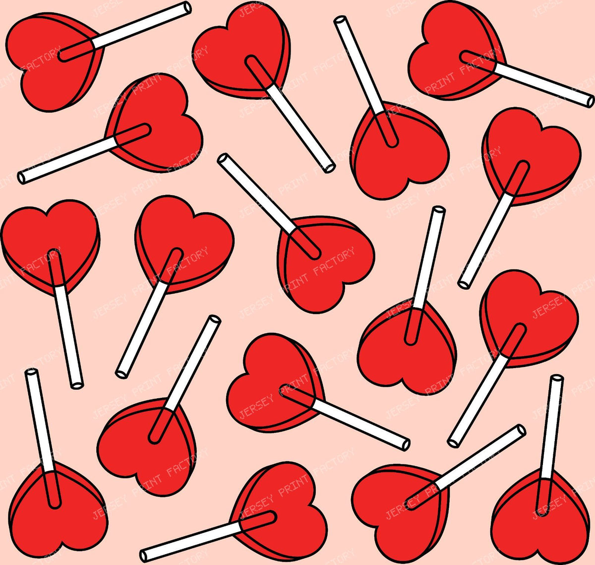 Blue Lollipops, Heart Lollipops, Lollipop Pattern — Red 4
