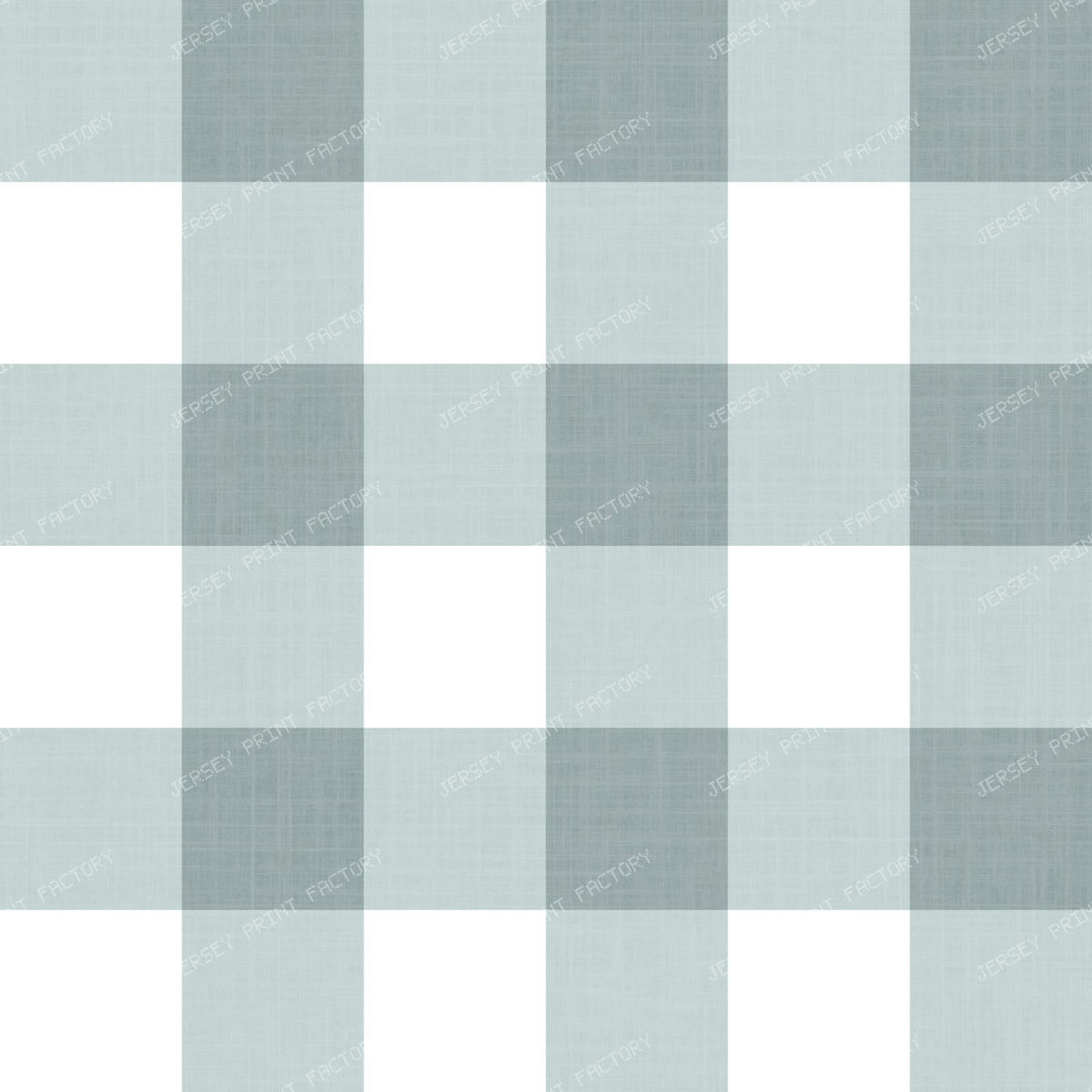 Gingham Check Linen Look - Preppy Girls Nursery — Teal Blue & White