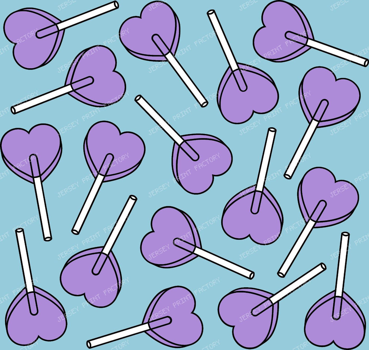 Blue Lollipops, Heart Lollipops, Lollipop Pattern — Purple 6