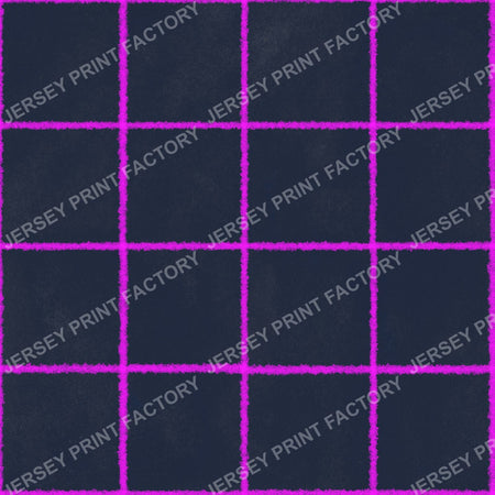 Neon Pink Chalk Grid Lines on Navy Blue - Squares, Check