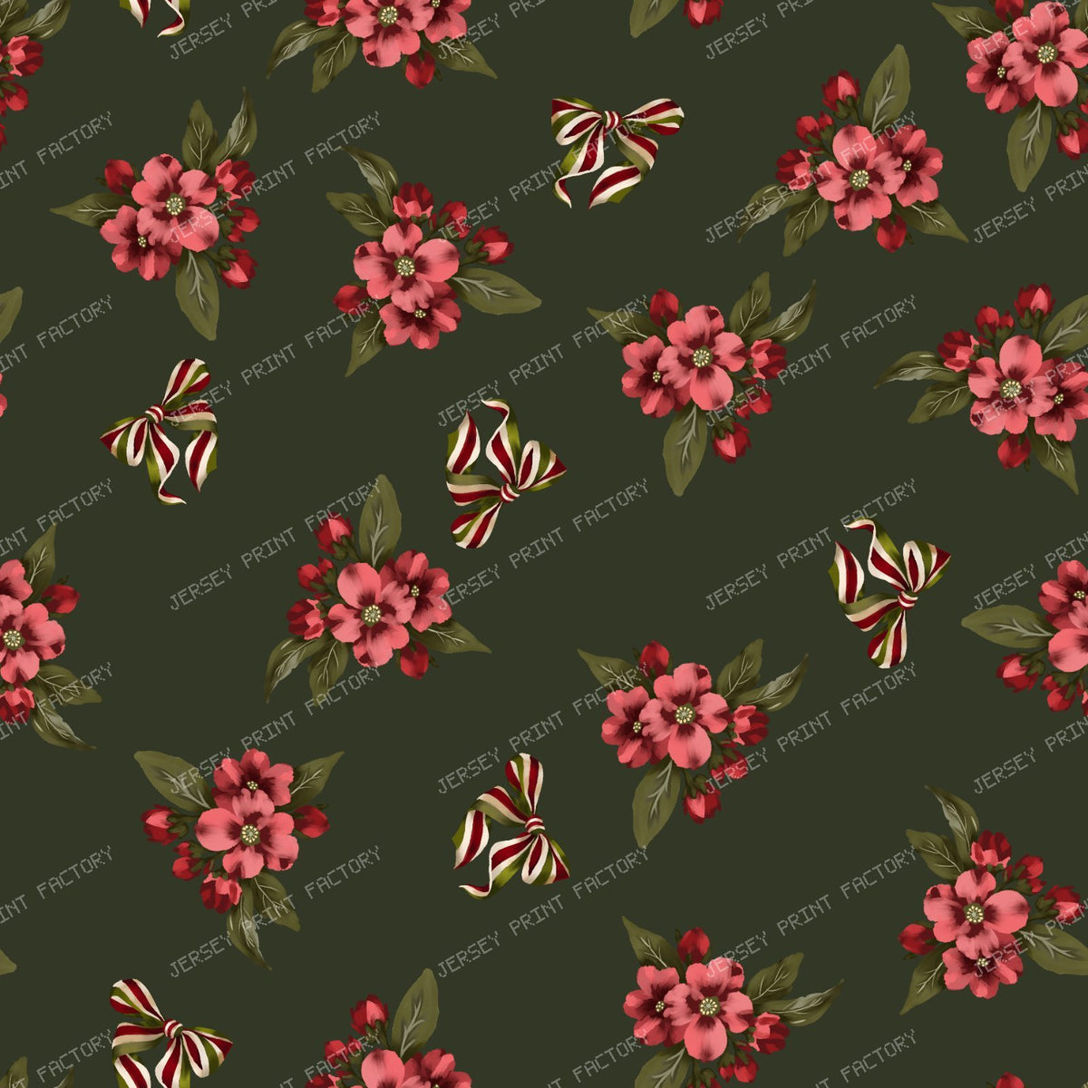 Bows Floral Pattern