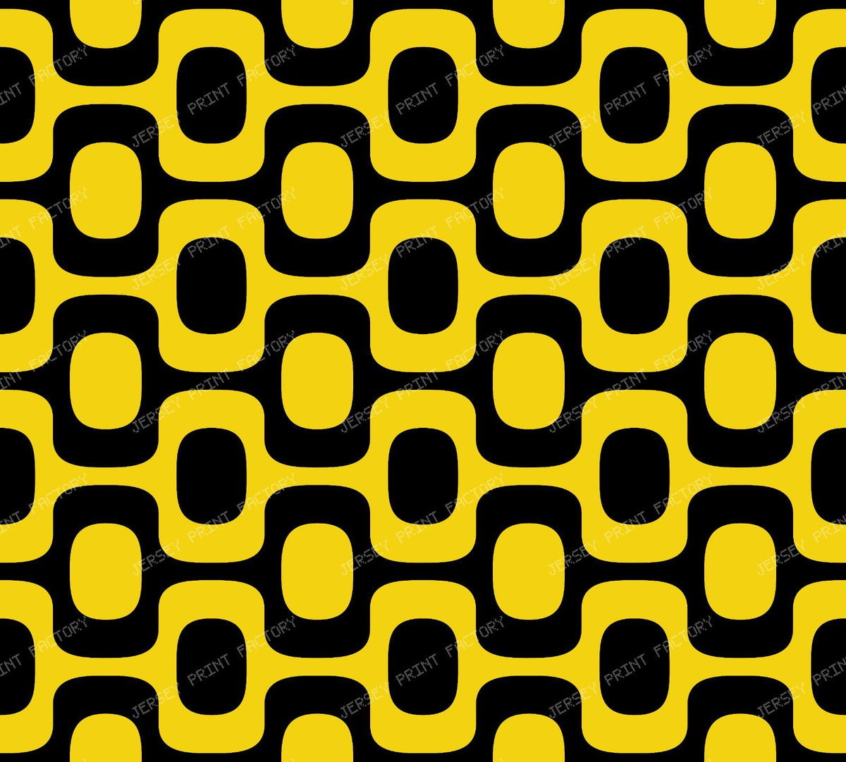 Black and White Ipanema Pattern, Ipanema Sidewalk, Beach Pattern — Yellow 2
