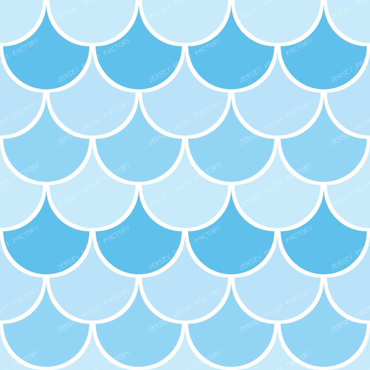 Blue Mermaid Scales, Dragon Scales, Fish Scales, Arch Pattern — Blue 2