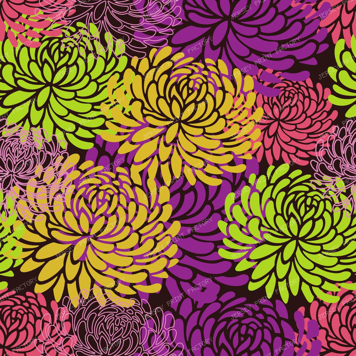Blue Dahlia, Brown Dahlia, Floral Pattern, Dahlia Pattern — Colorful 11