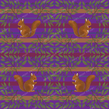 2026 PJP 100 — 74 Happy squirrels and stripes make this a whimsical favorite for seasonal decor - Purple