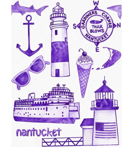 Nantucket monochrome - purple