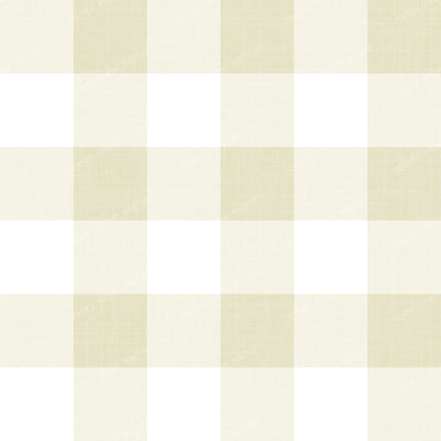 Gingham Check Linen Texture - Modern Farmhouse - Taupe Beige & White — Celery Yellow & White