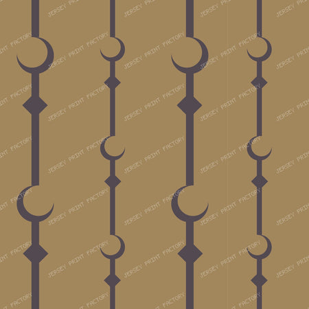 Crescents Beige On Sky Blue — Black on Beige