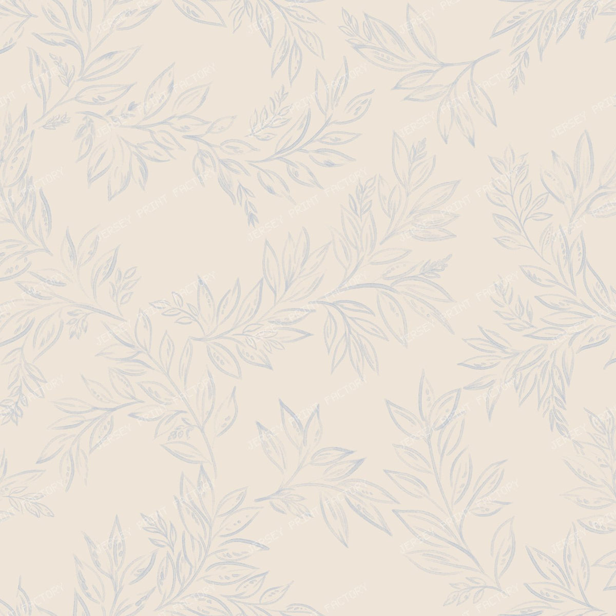 Alice   Linear Trailing Leaves   Cream & Blue