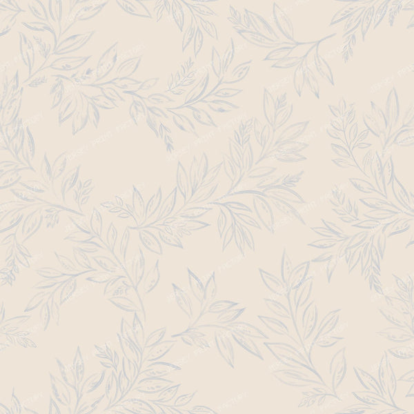Alice   Linear Trailing Leaves   Cream & Blue