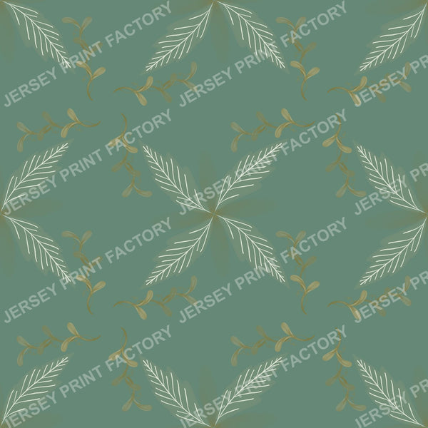 Botanical seamless pattern for fabric and wallpaper - Jade