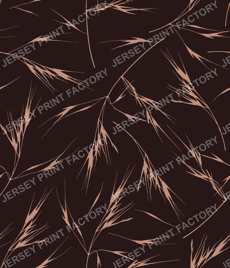 Sway - Soft Neutral Grass Pattern for Calm Modern Projects - Walnut