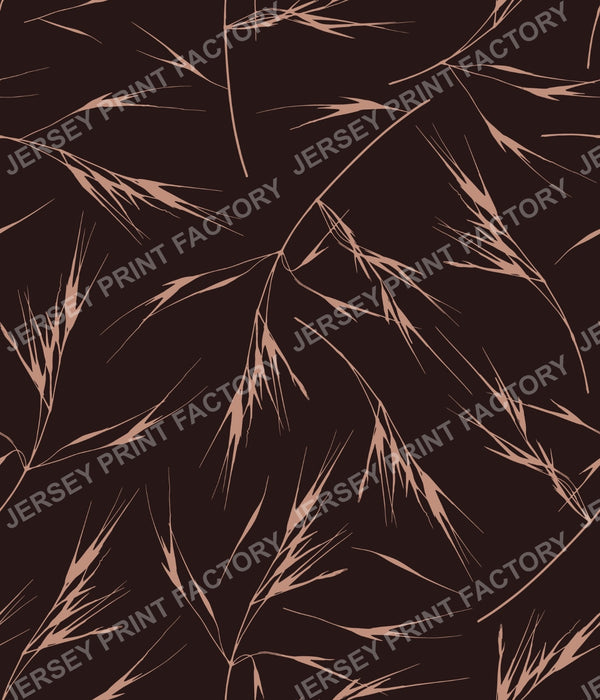 Sway - Soft Neutral Grass Pattern for Calm Modern Projects - Walnut