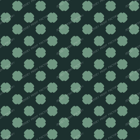 Cosmic Nebula Shamrock Dot Small — Green on Dark Green