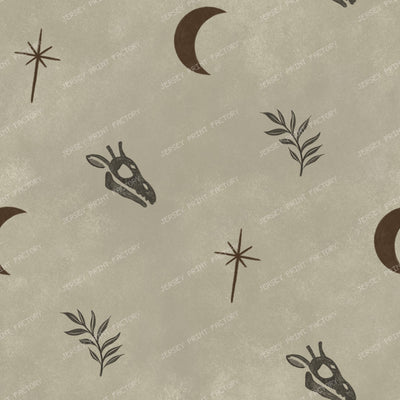 Giraffe Skull Blender Minimal Celestial Fossil Pattern On Black — Neutral