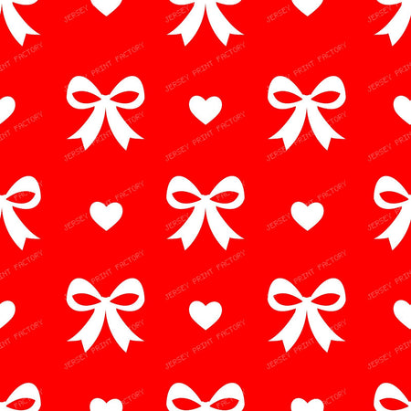 Bow Pattern, Coquette Bow, Ribbon, Cute Bow, White Bow, Hearts, Black — Red 2