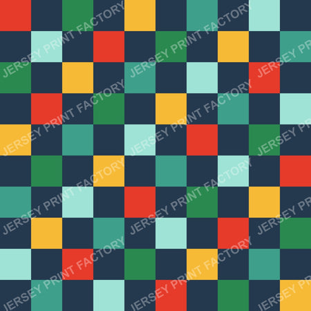 Colorful Checkerboard Navy