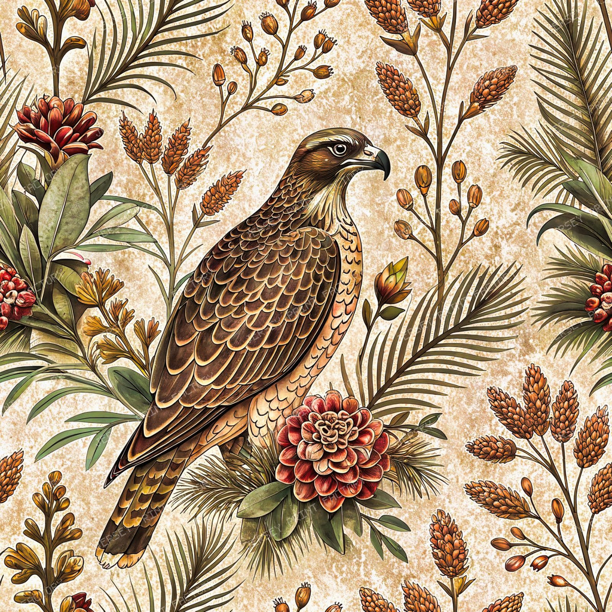 Brown And Beige Falcon