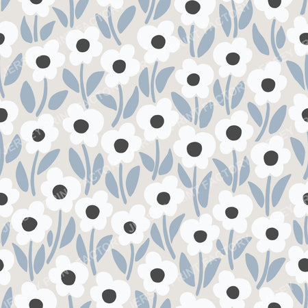 Chalkflower Garden Light Blue & White
