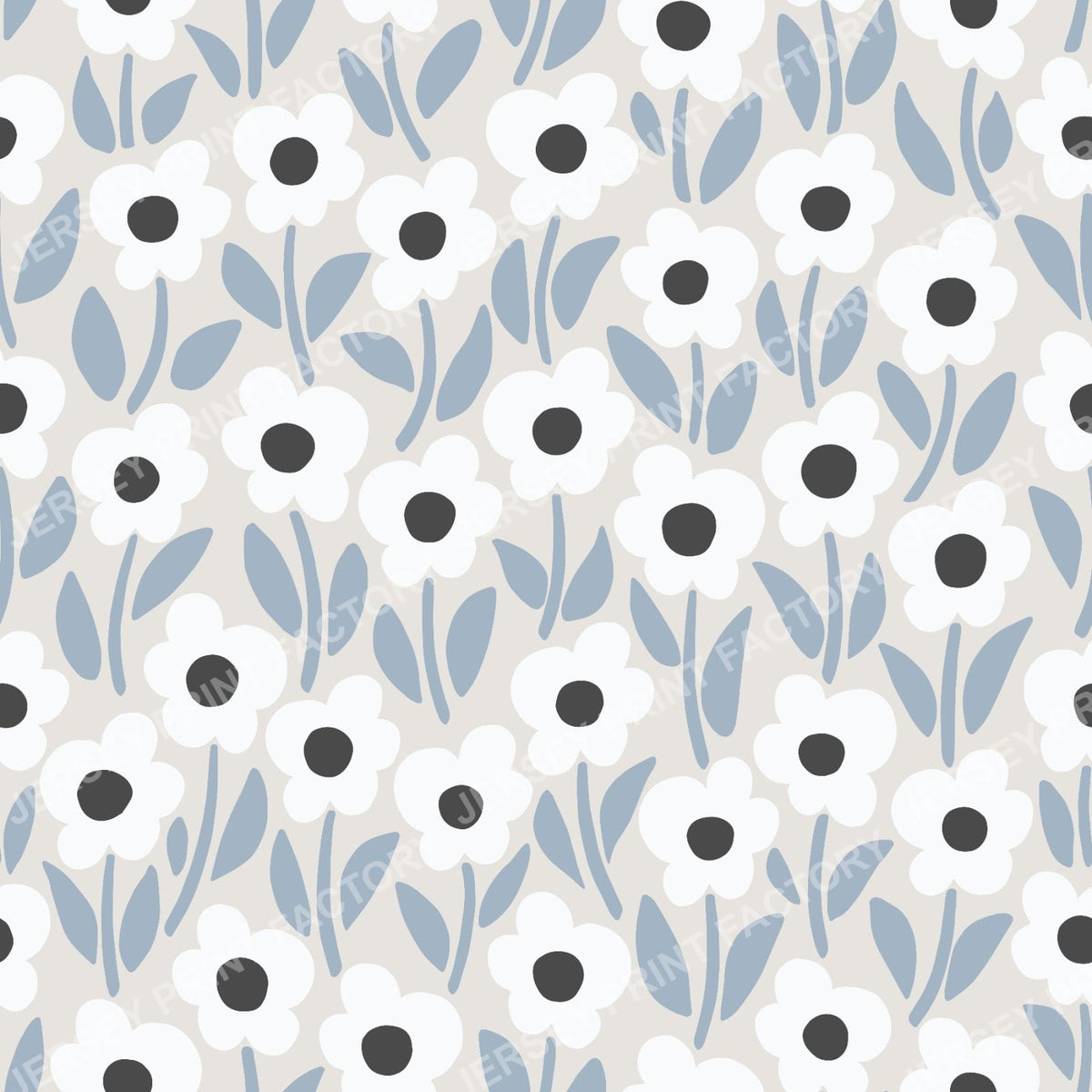 Chalkflower Garden Light Blue & White