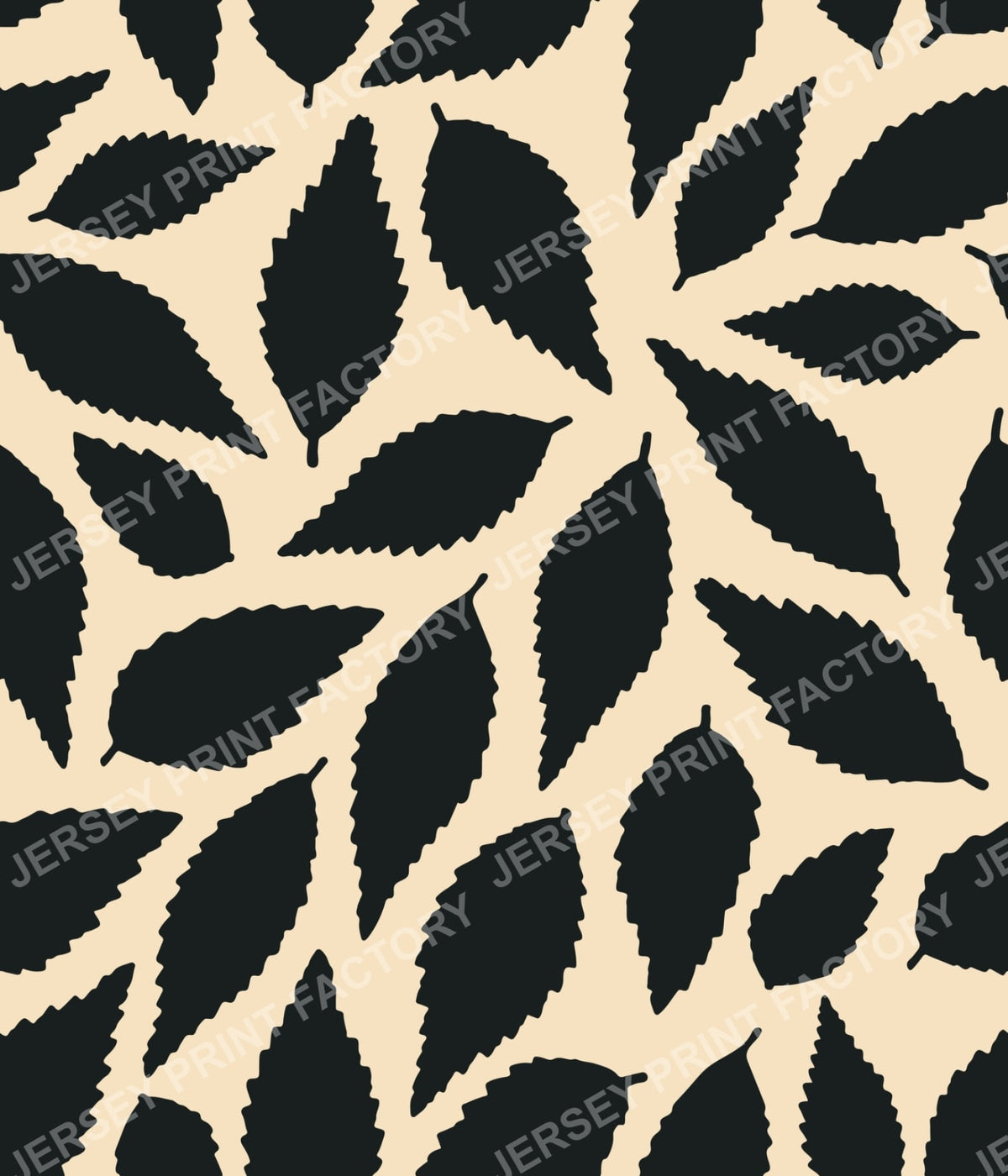 Scattered Leaves - Black and Beige