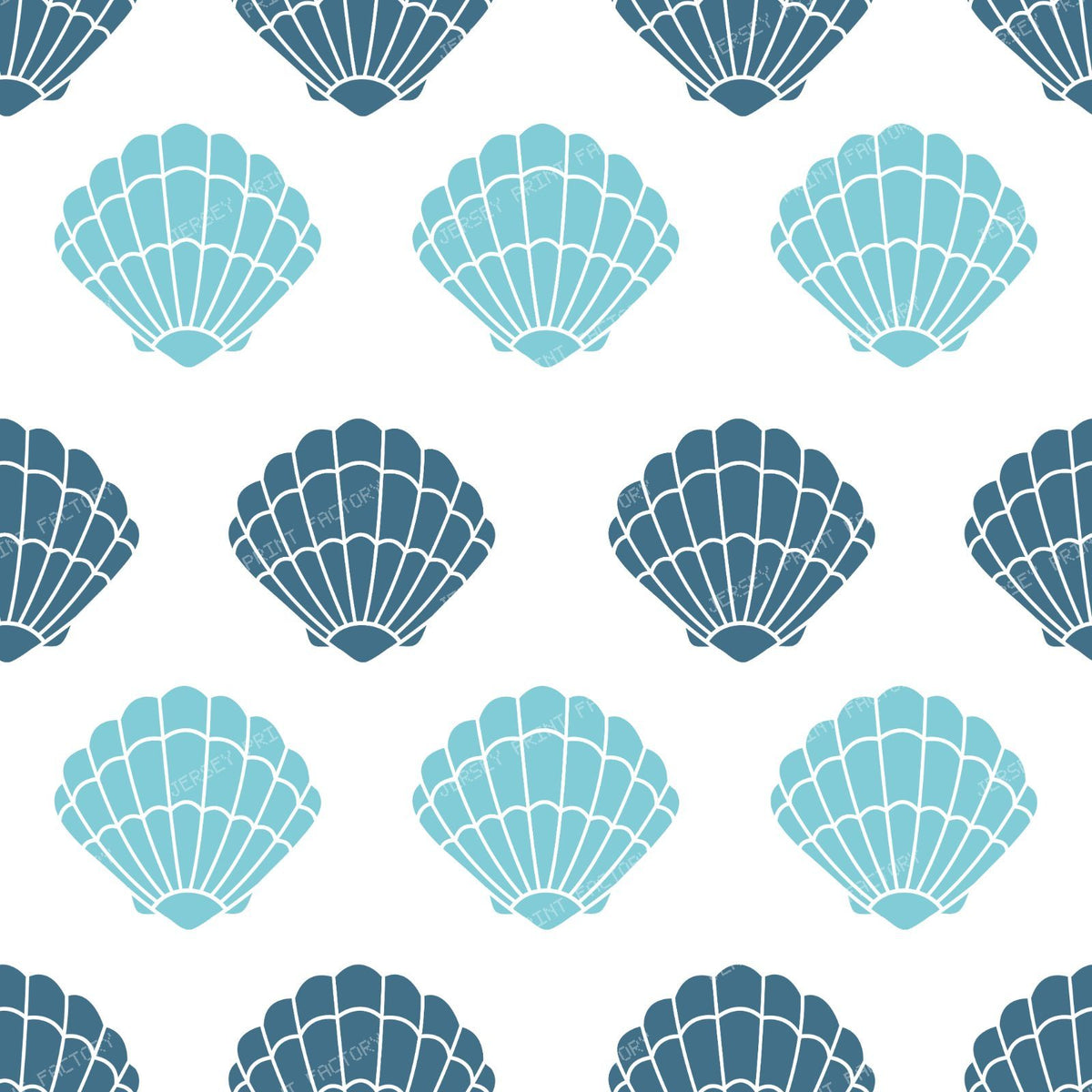 Blue Seashells, Scallops, Clam Shells, Cockle Shells