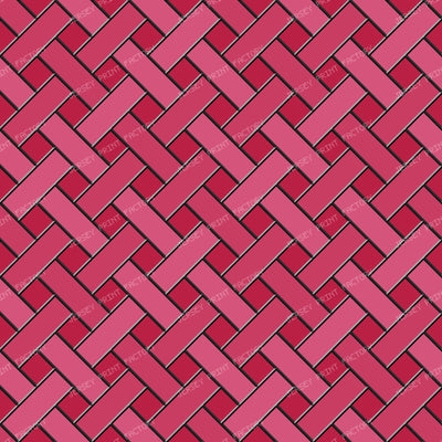 Pewter Stained Glass Weave — Hot Pink