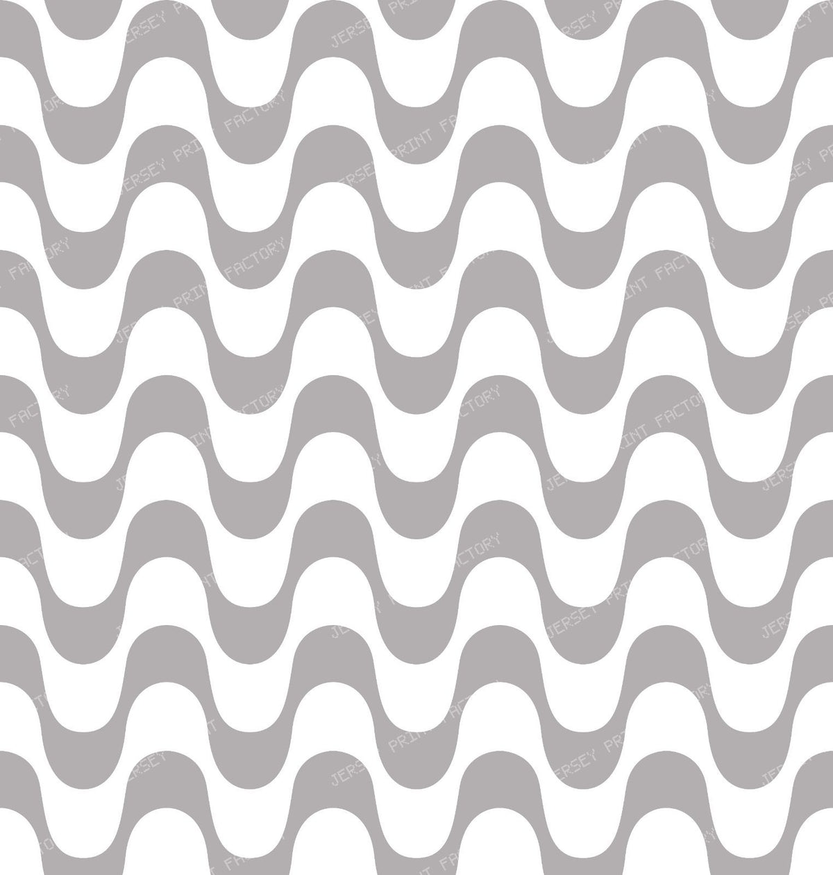Black and White Copacabana Pattern, Copacabana Sidewalk, Beach Pattern — Gray 1
