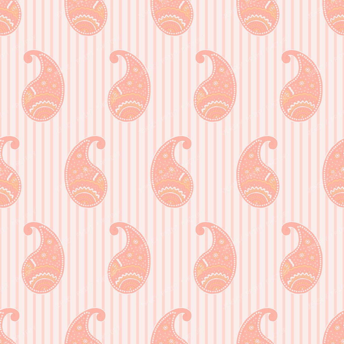 Paisley block print
