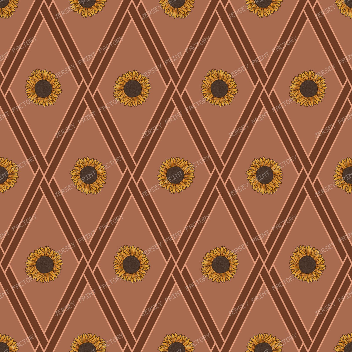Autumn Sunflower Diamonds — Spiced Terracotta