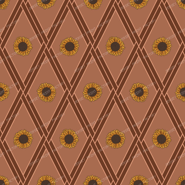 Autumn Sunflower Diamonds — Spiced Terracotta