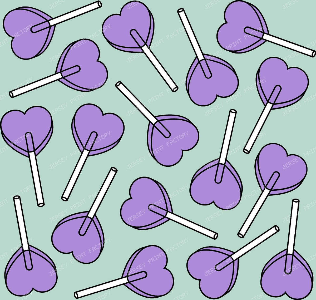 Blue Lollipops, Heart Lollipops, Lollipop Pattern — Purple 7