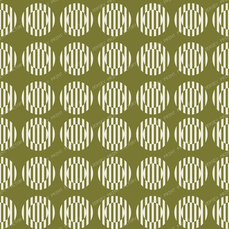 Beige Circles Green Background 1