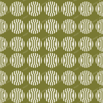 Beige Circles Green Background 1