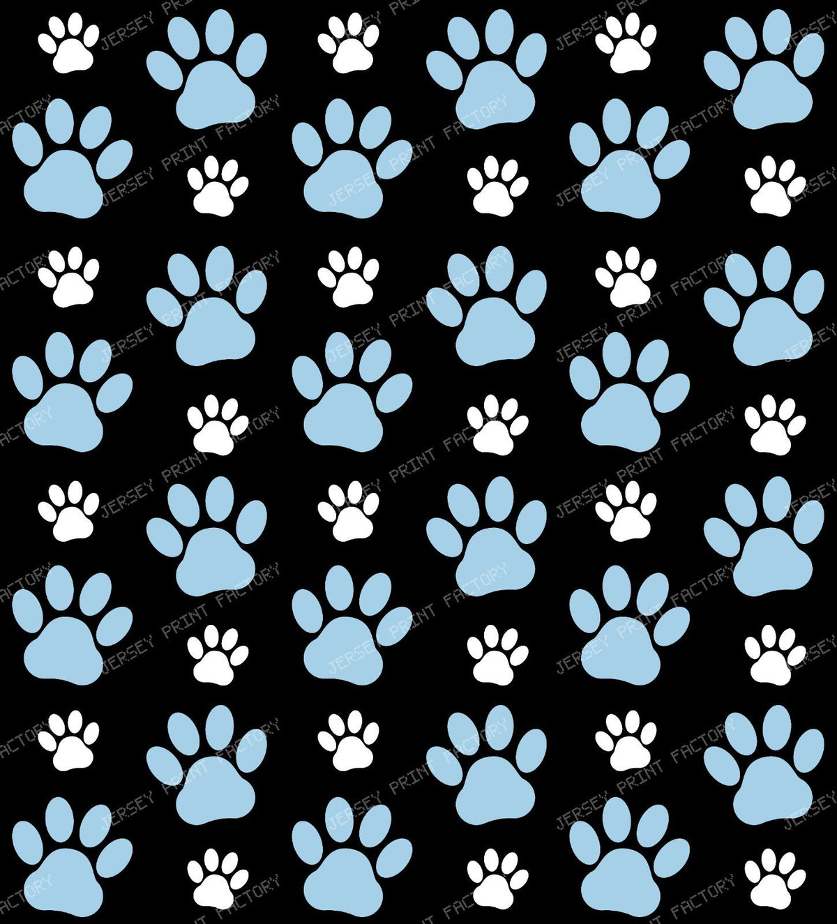 Colorful Paws, Paw Pattern, Dog Paws, Paw Prints — Blue and White