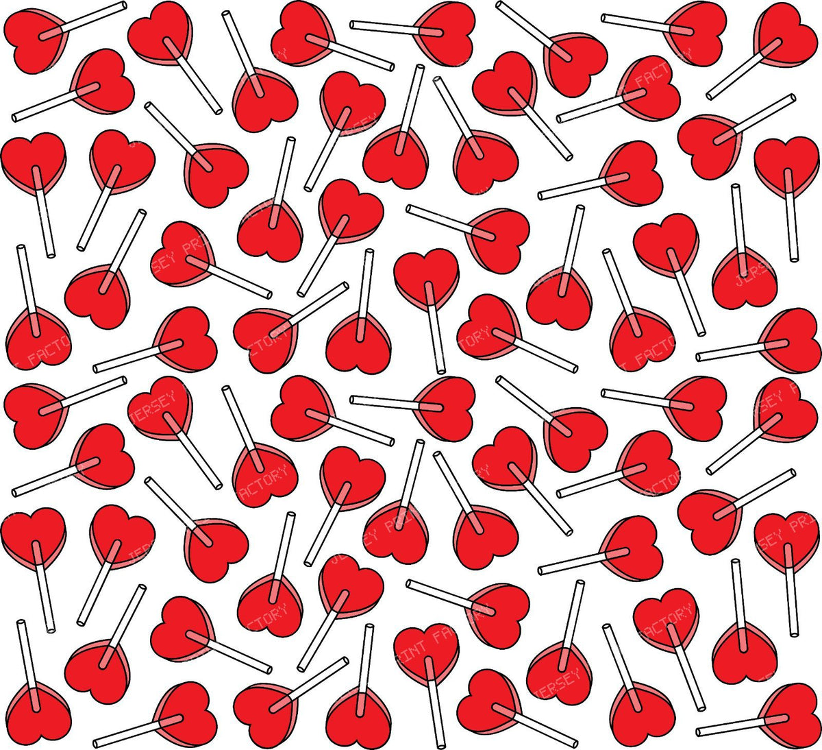 Pink Lollipops, Heart Lollipops, Lollipop Pattern — Red