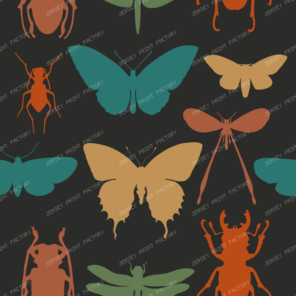 Pattern Of Insects, Butterfly, Moth, Dragonfly, Stag Beetle
