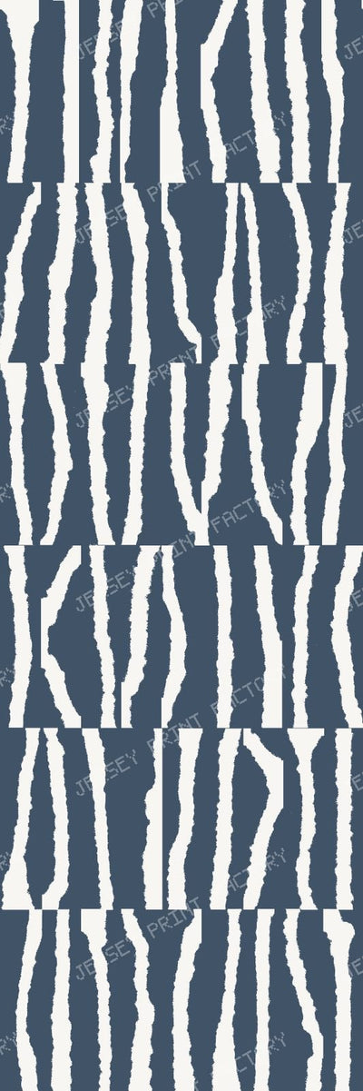 Cool Mist Blue Irregular Stripes- Organic Modern — Deep Navy Irregular Stripes- Organic