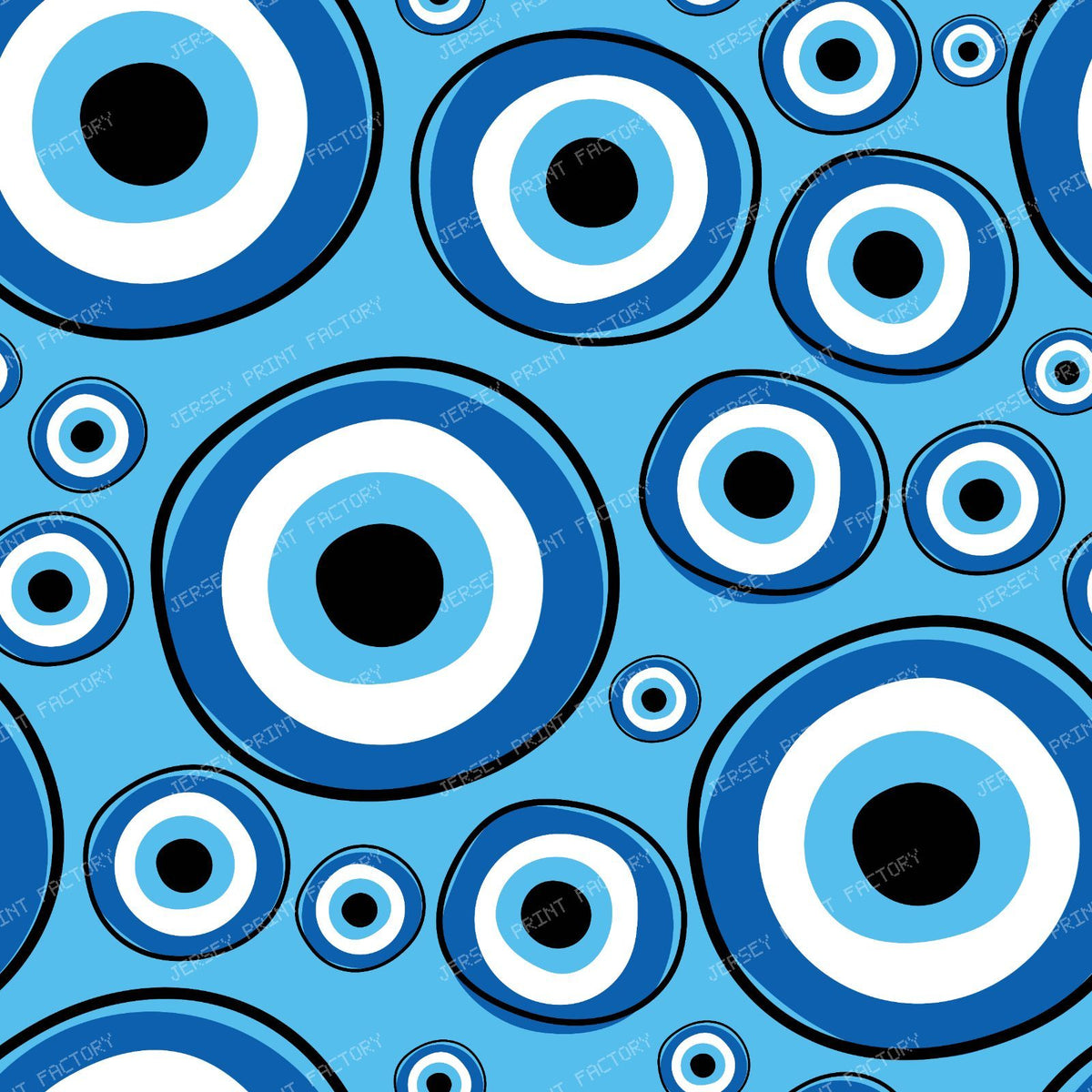 Evil Eye Pattern, Turkish Eye, Hamsa, Nazar Talisman, Mati, Mataki — Blue 8