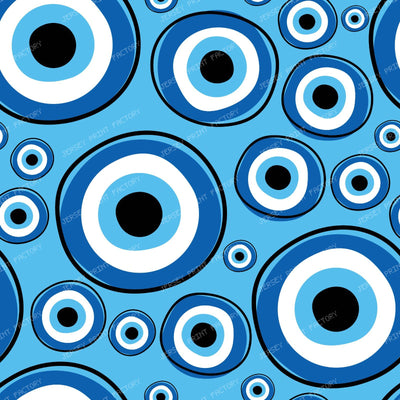 Evil Eye Pattern, Turkish Eye, Hamsa, Nazar Talisman, Mati, Mataki — Blue 8