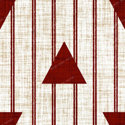 Christmas Arrow Stripe in Cream Linen Texture