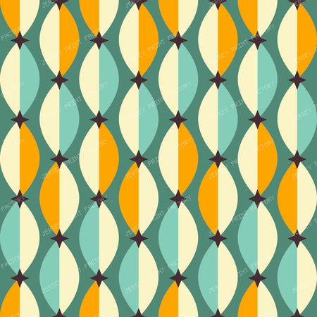 2026 PJP 100 — 70 Geometric vibe with a Mid Century Modern Feel - Teal