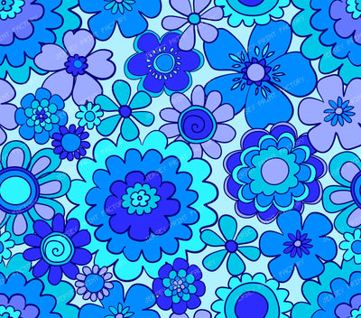 365 Big Bold Flowers Blue