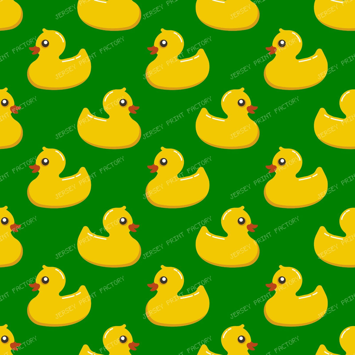 Pattern Of Ducks, Cute Ducks, Rubber Ducks, Yellow Ducks — Green