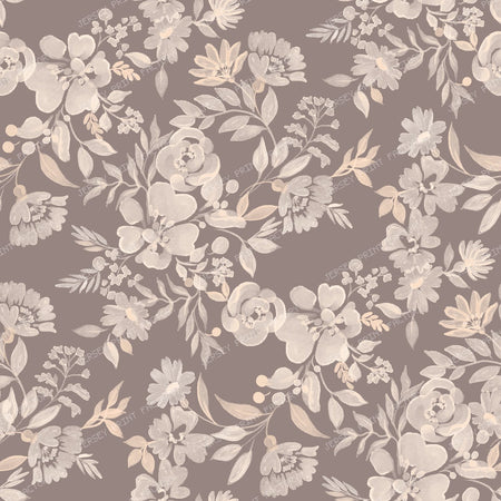 Bella   Watercolour Tonal Floral   Beige — Taupe