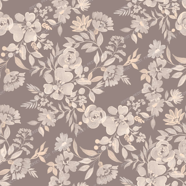 Bella   Watercolour Tonal Floral   Beige — Taupe