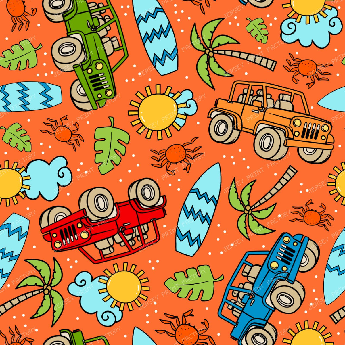 Tropical Beach Trip 4x4 Adventure  Orange