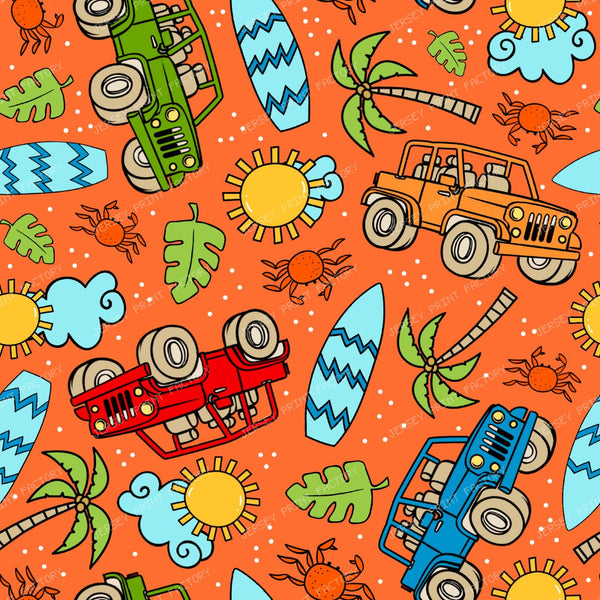 Tropical Beach Trip 4x4 Adventure  Orange