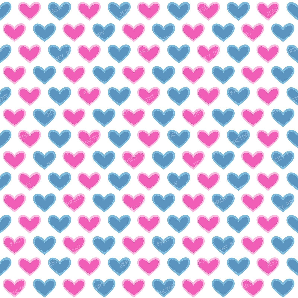 Pattern Of Hearts, Blue Hearts, Pink Hearts, Love